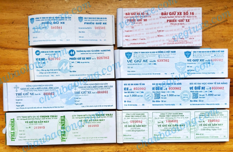 Vé giữ xe, phiếu giữ xe, thẻ giữ xe là gì?
